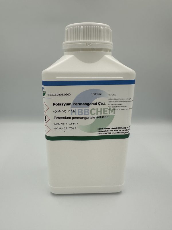 Potasyum Permanganat Çözeltisi 0.1 N 1 litre