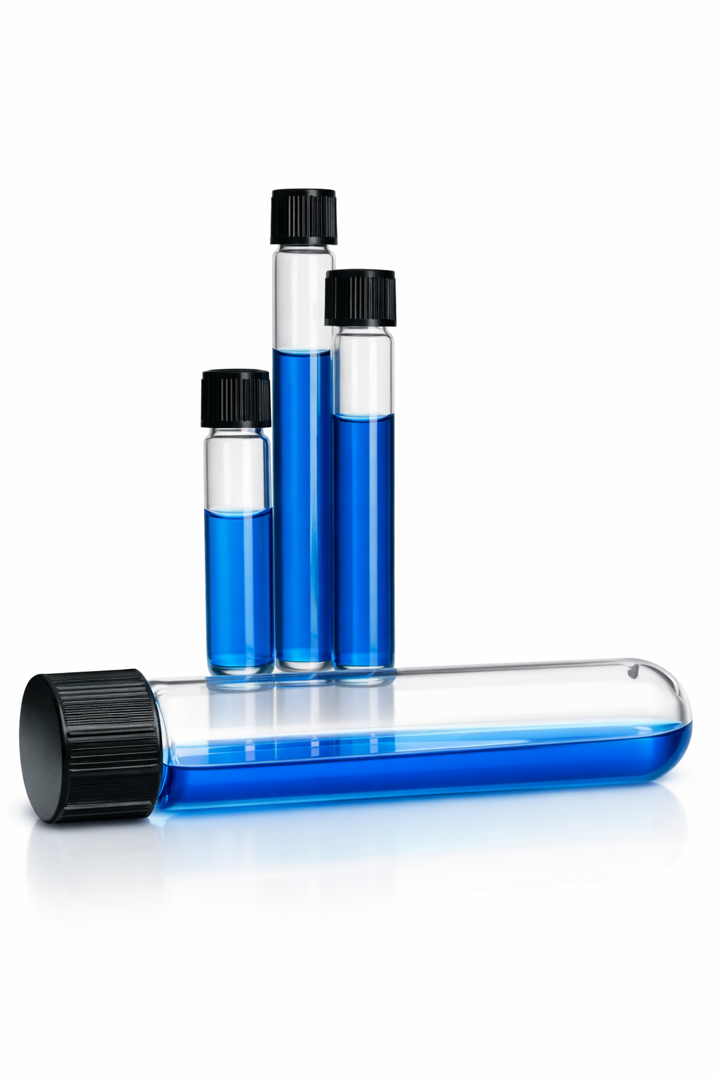 Deney Tüpü 16×160 mm – Vida Kapaklı Cam Test Tüpü 10 Adet