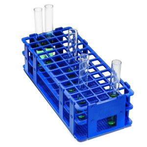 Deney Tüpü Standı 60 Delik 16 mm - Plastik Mavi Tüplük